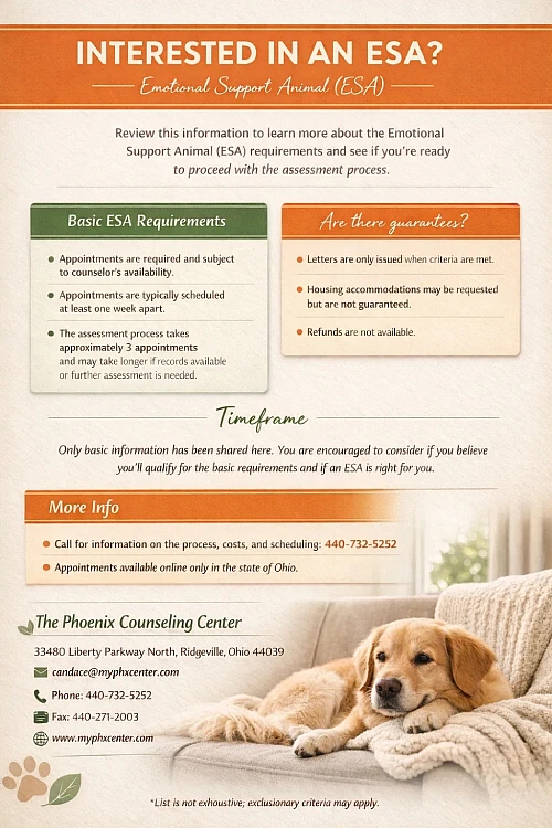 Emotional Support Animal Assessments and ESA Letters